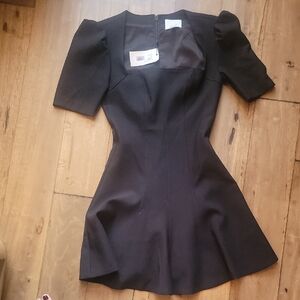 Cinq à Sept Black Satin Dress